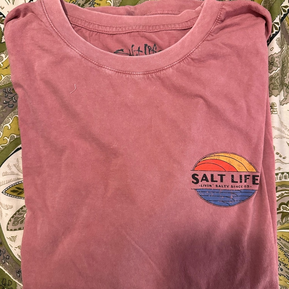 Salt Life Dusty Mauve long sleeve T-Shirt - women’s large